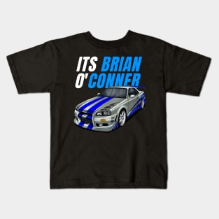 It's Brian o'Conner { fast and furious Paul walker's Skyline } Kids T-Shirt